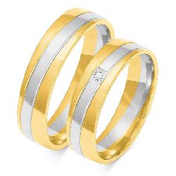 SOFIA zlatý dámský snubní prsten ML65-60/D4-3WWG